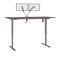 Bestar Bestar Upstand 72W x 30D Standing Desk with Dual Monitor Arm in bark grey 175880-000047 - alternate 1